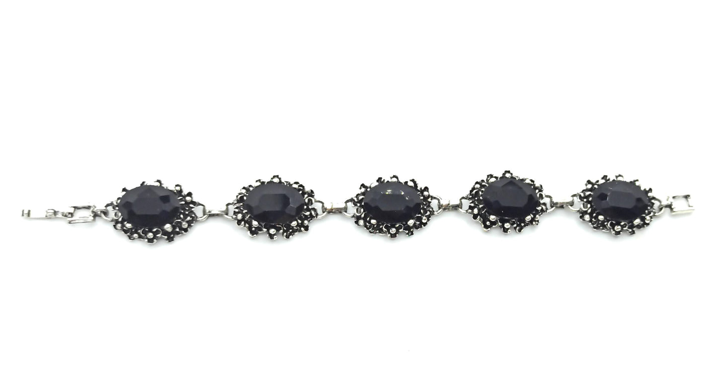 Pulsera Cristales · Negro