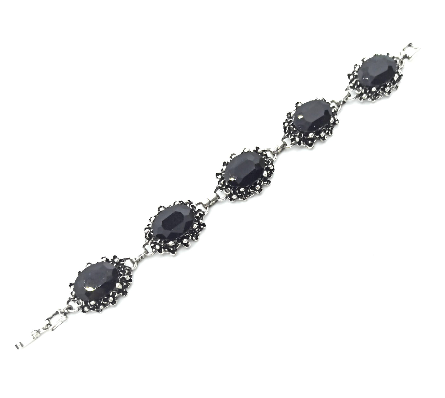 Pulsera Cristales · Negro