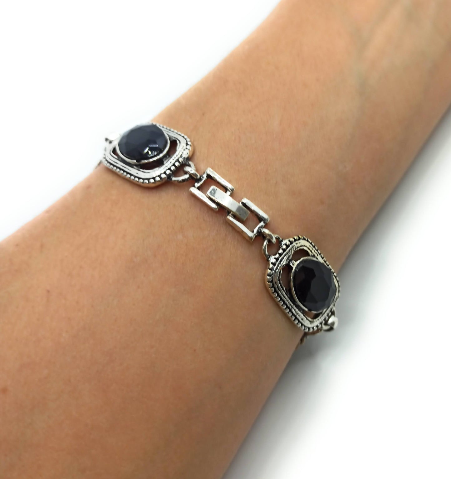 Pulsera Cristales · Negro