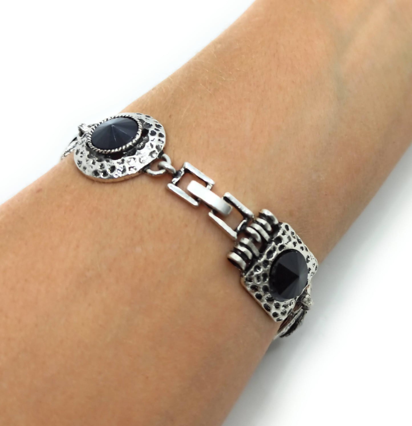 Pulsera Cristales · Negro