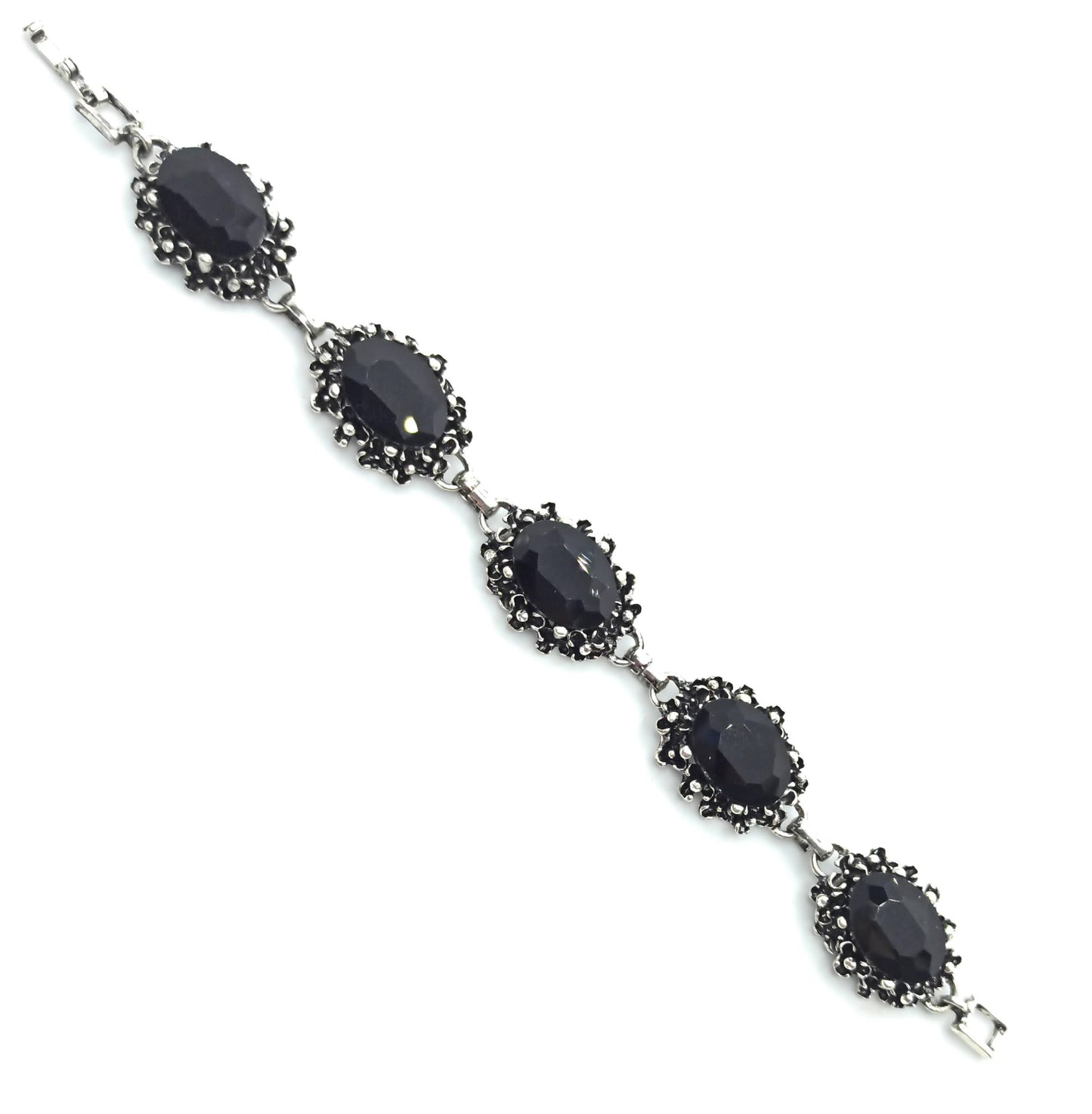 Pulsera Cristales · Negro