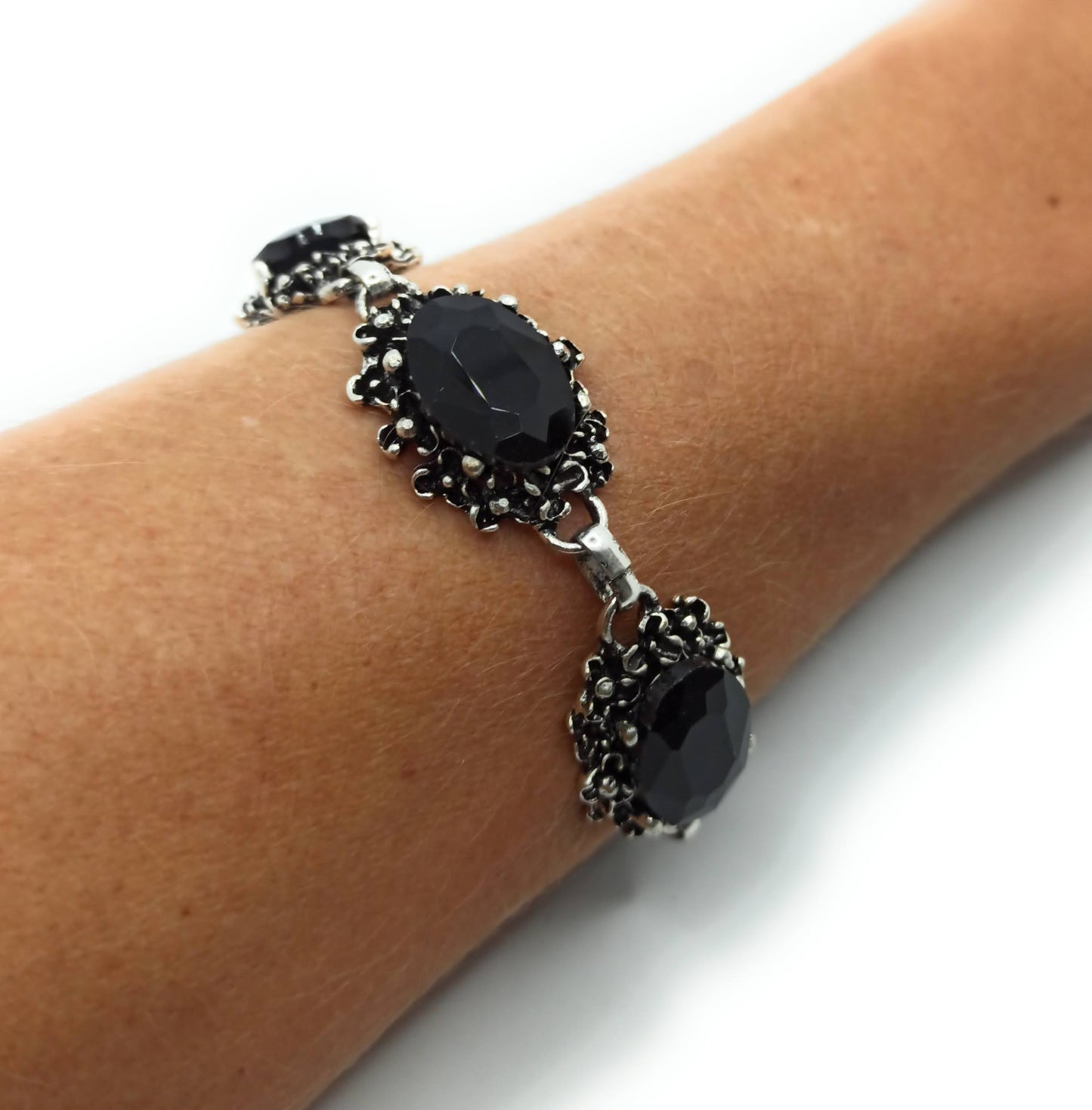 Pulsera Cristales · Negro