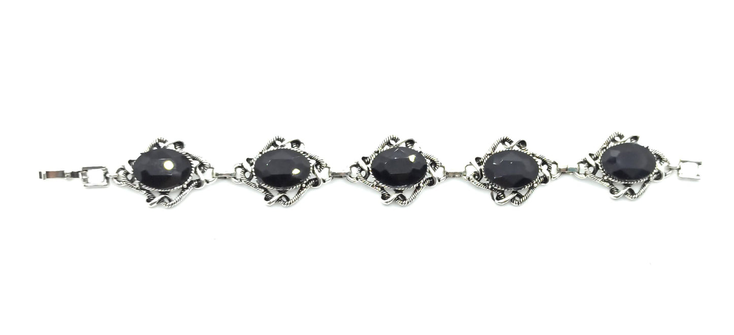 Pulsera Cristales · Negro