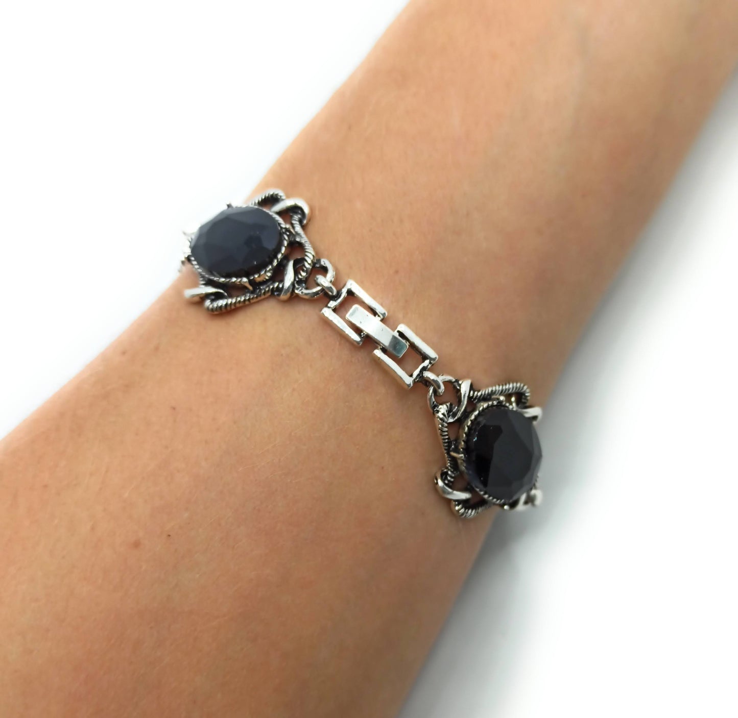 Pulsera Cristales · Negro