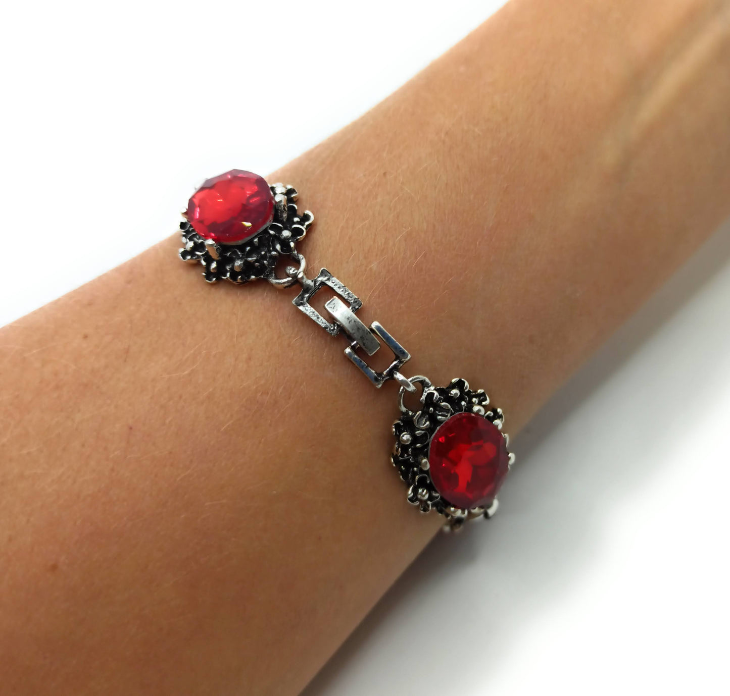 Pulsera Cristales · Rojo