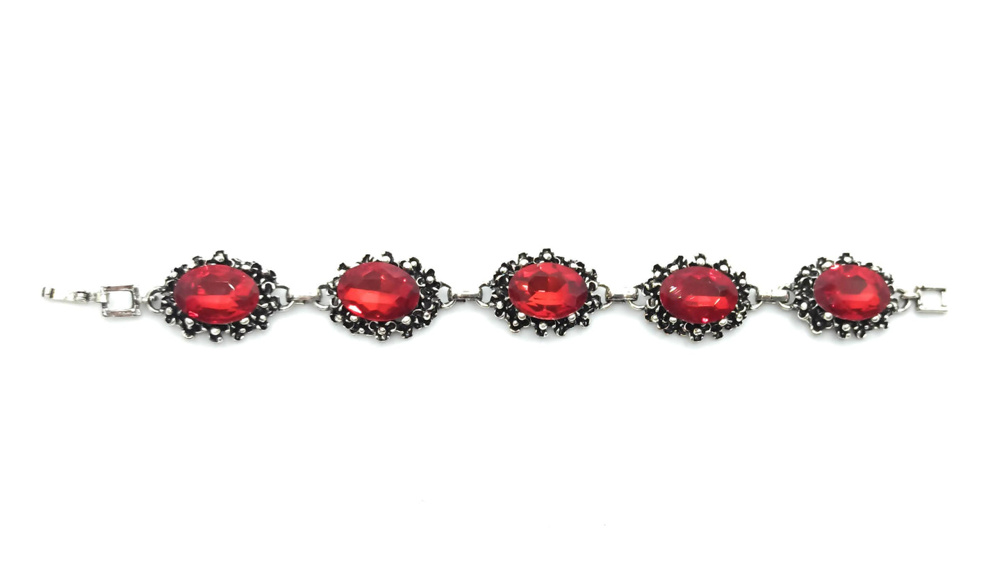 Pulsera Cristales · Rojo