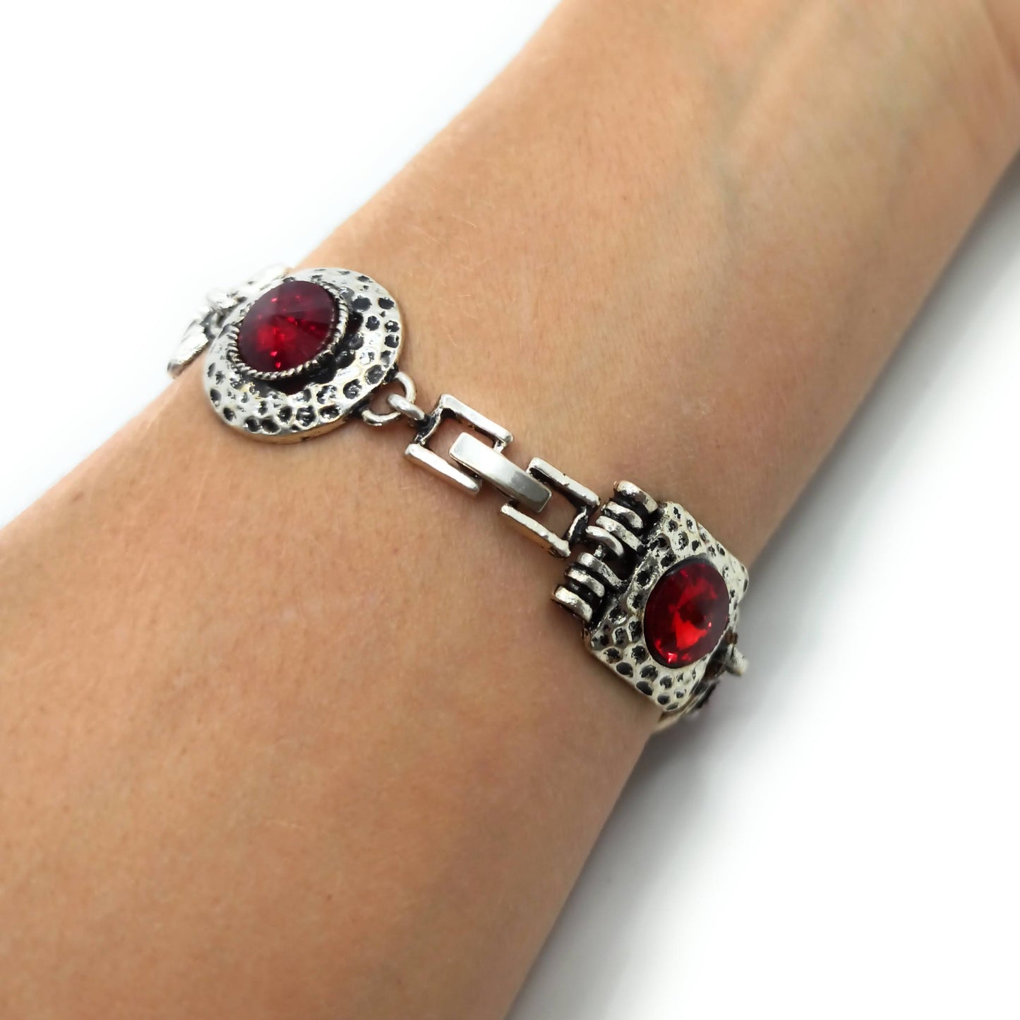 Pulsera Cristales · Rojo