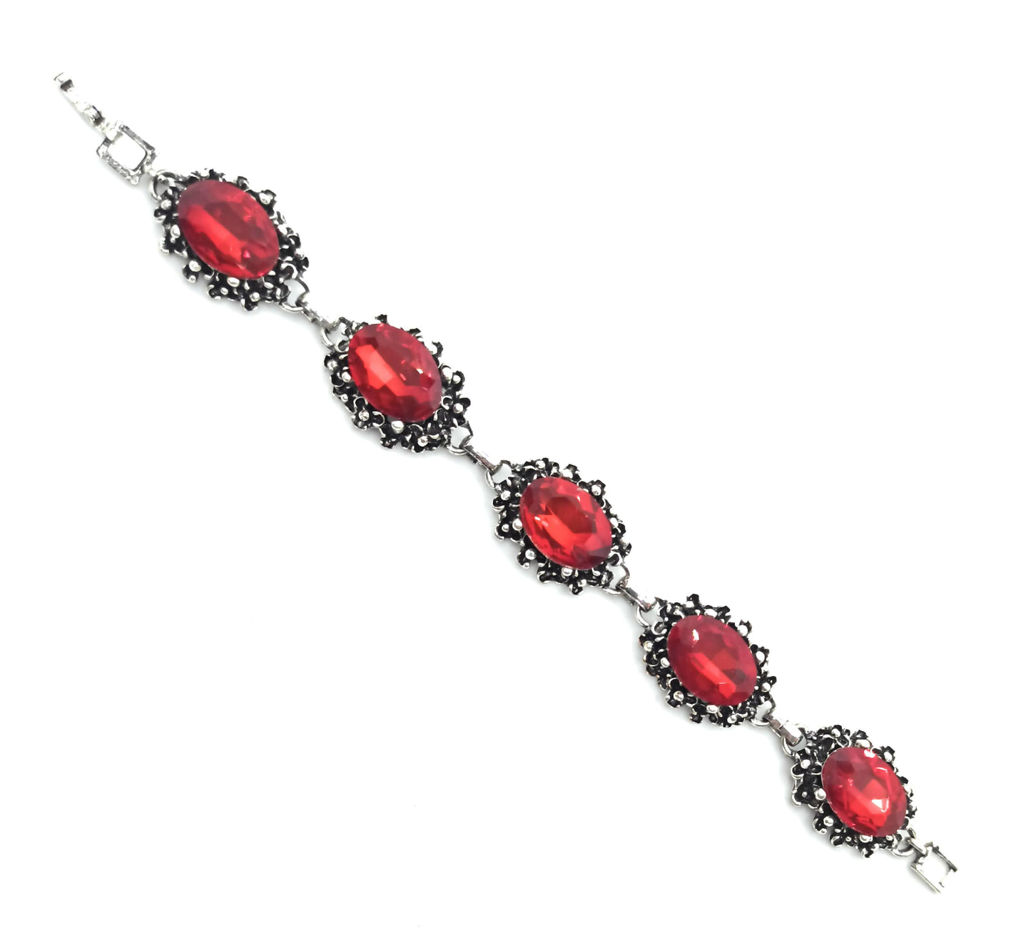 Pulsera Cristales · Rojo