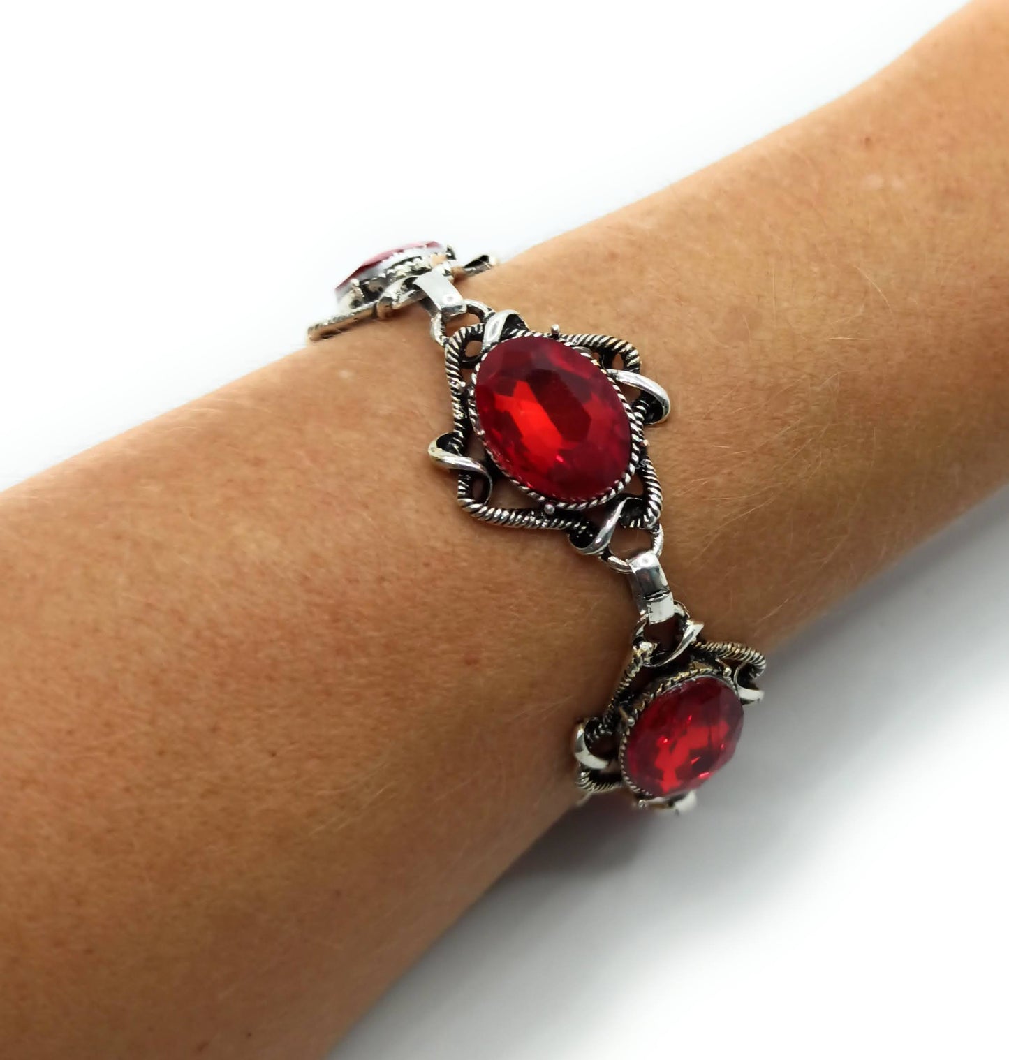 Pulsera Cristales · Rojo