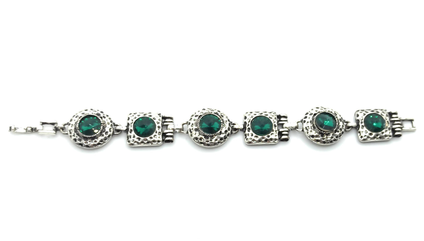 Pulsera Cristales · Verde Esmeralda