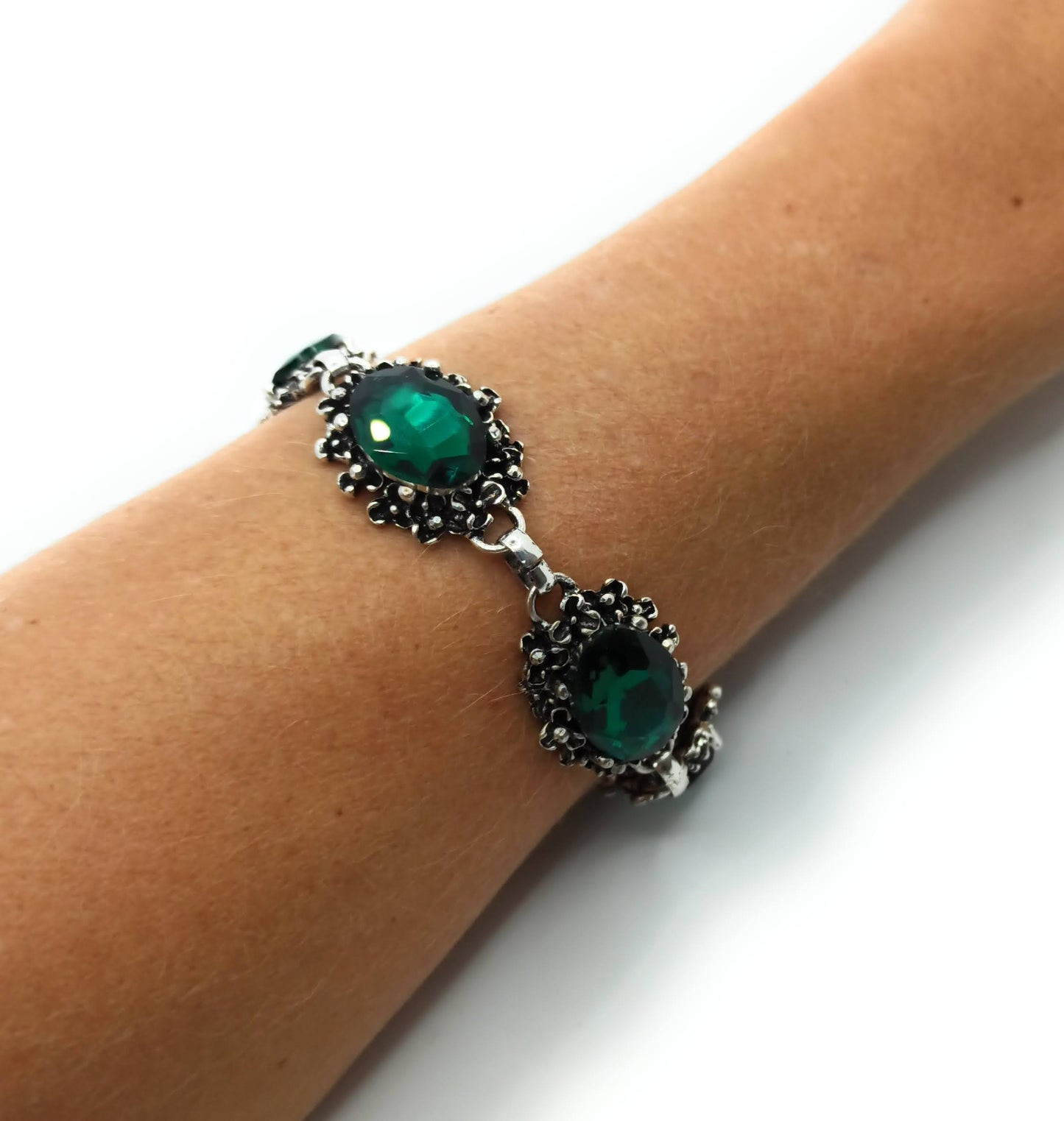 Pulsera Cristales · Verde Esmeralda (últimas unidades!)