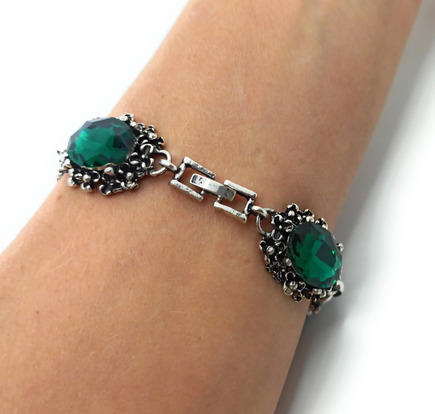 Pulsera Cristales · Verde Esmeralda (últimas unidades!)