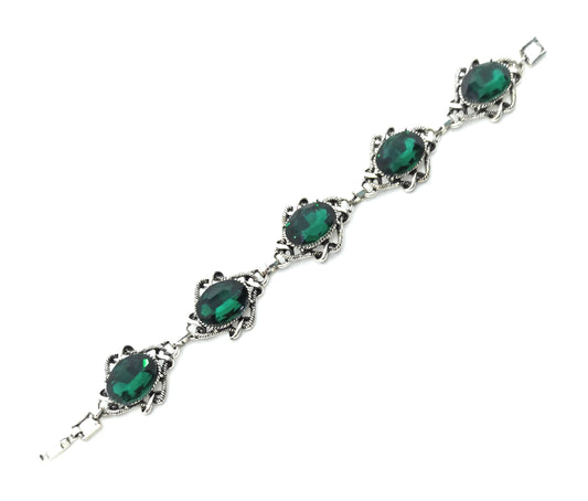 Pulsera Cristales · Verde Esmeralda