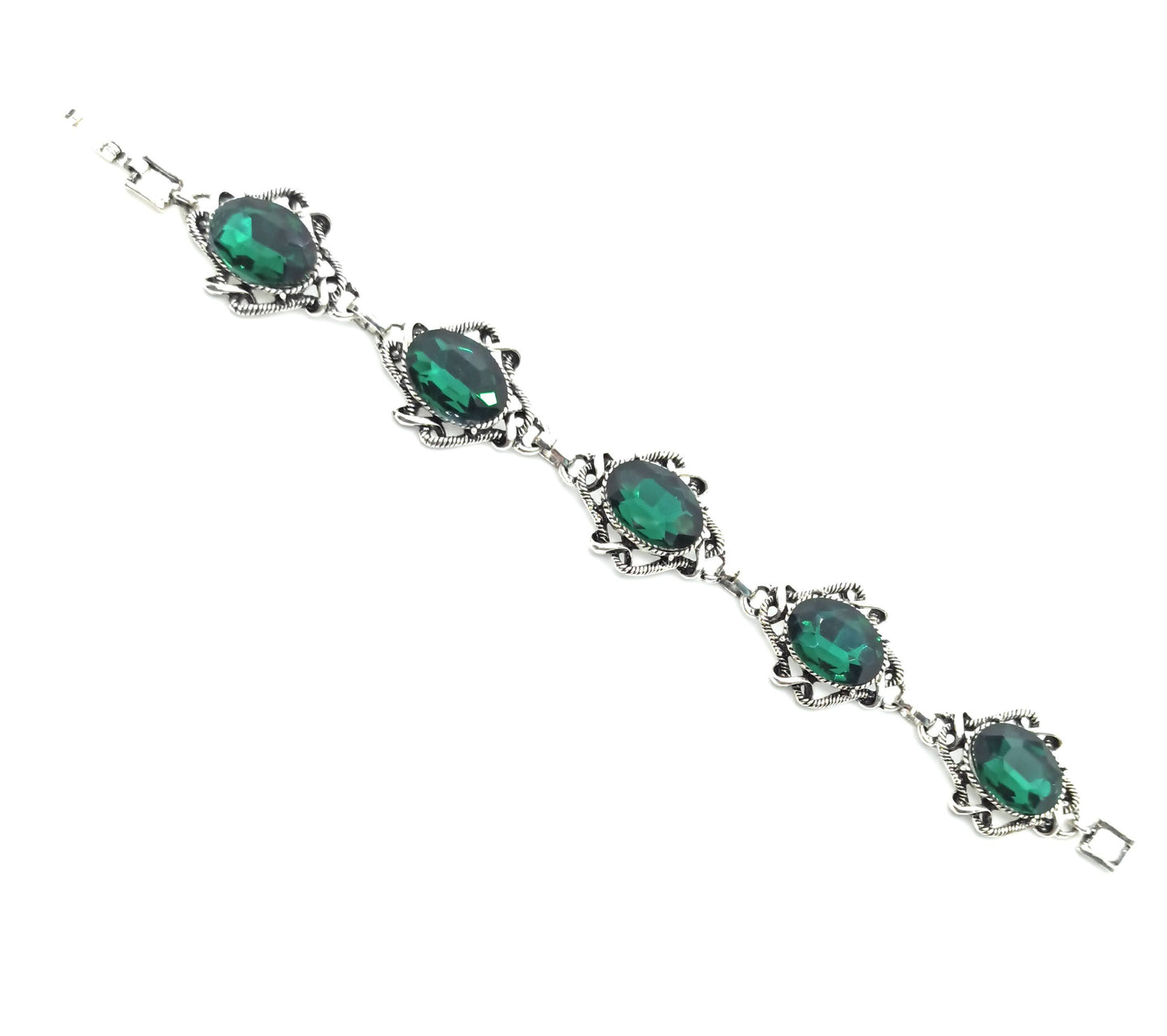 Pulsera Cristales · Verde Esmeralda