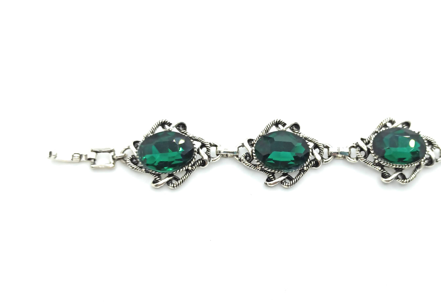 Pulsera Cristales · Verde Esmeralda