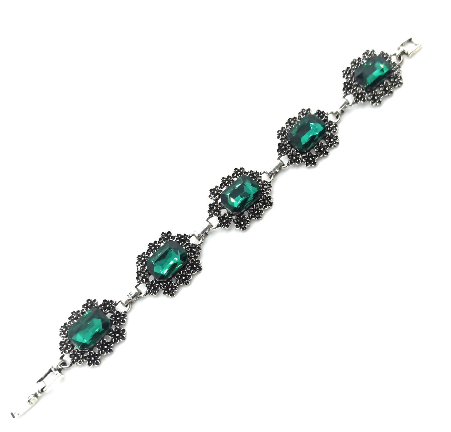 Pulsera Cristales · Verde Esmeralda
