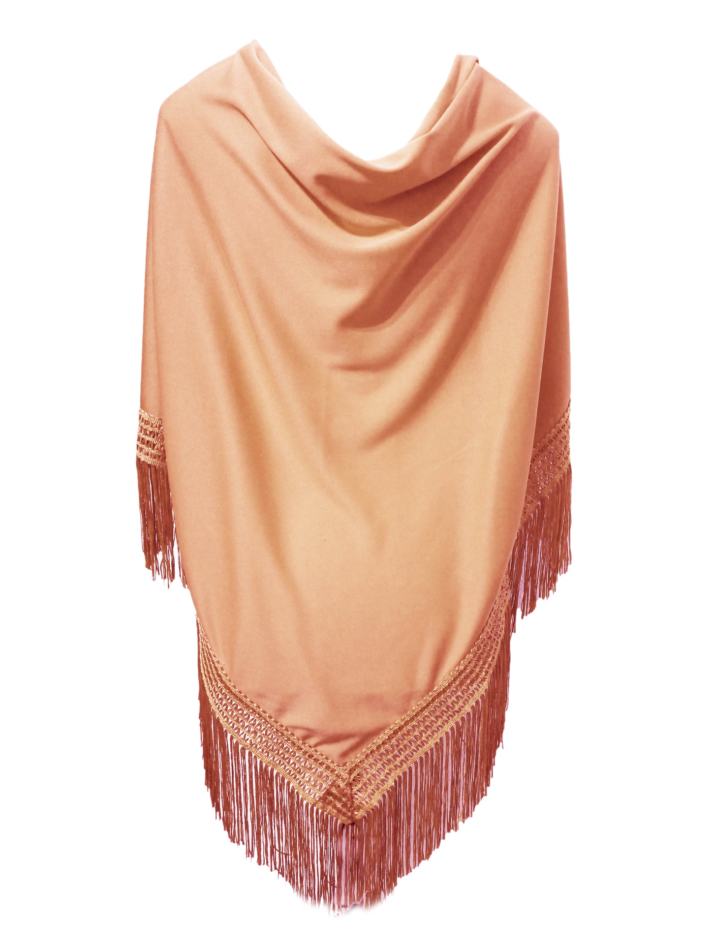 Mantoncillo grande y liso de flamenca · Salmón (160 x 85cm) última unidad!