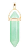 Péndulo Hexagonal de Piedra Semipreciosa Natural con Collar Corto Dorado · Aventurine Verde Agua (últimas unidades!)
