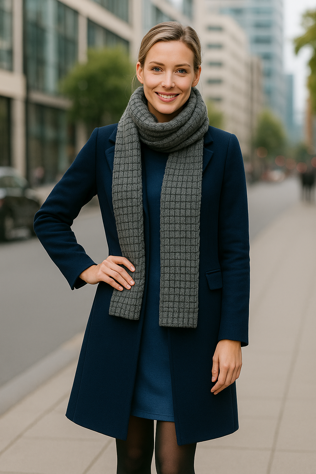 Bufanda Larga Tejida · Gris (última unidad!)