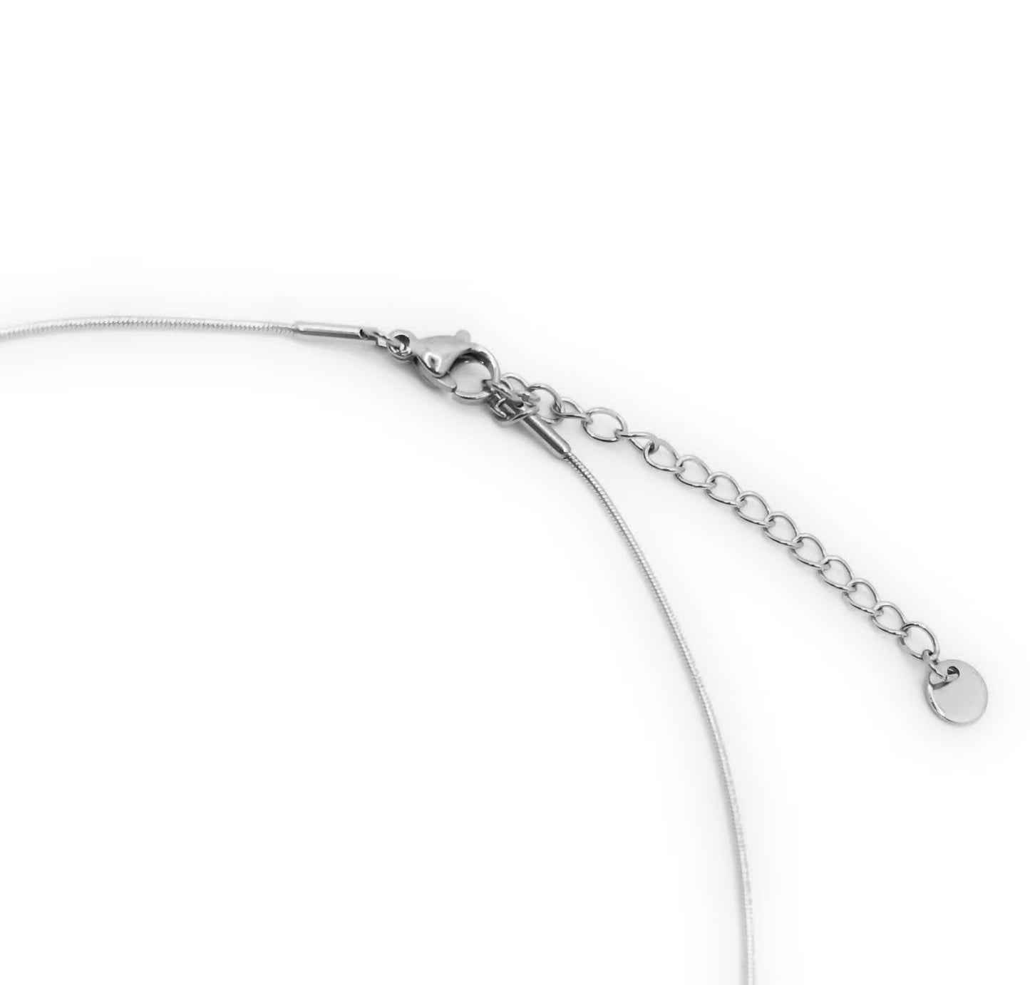 Collar Corto Plateado · Círculo