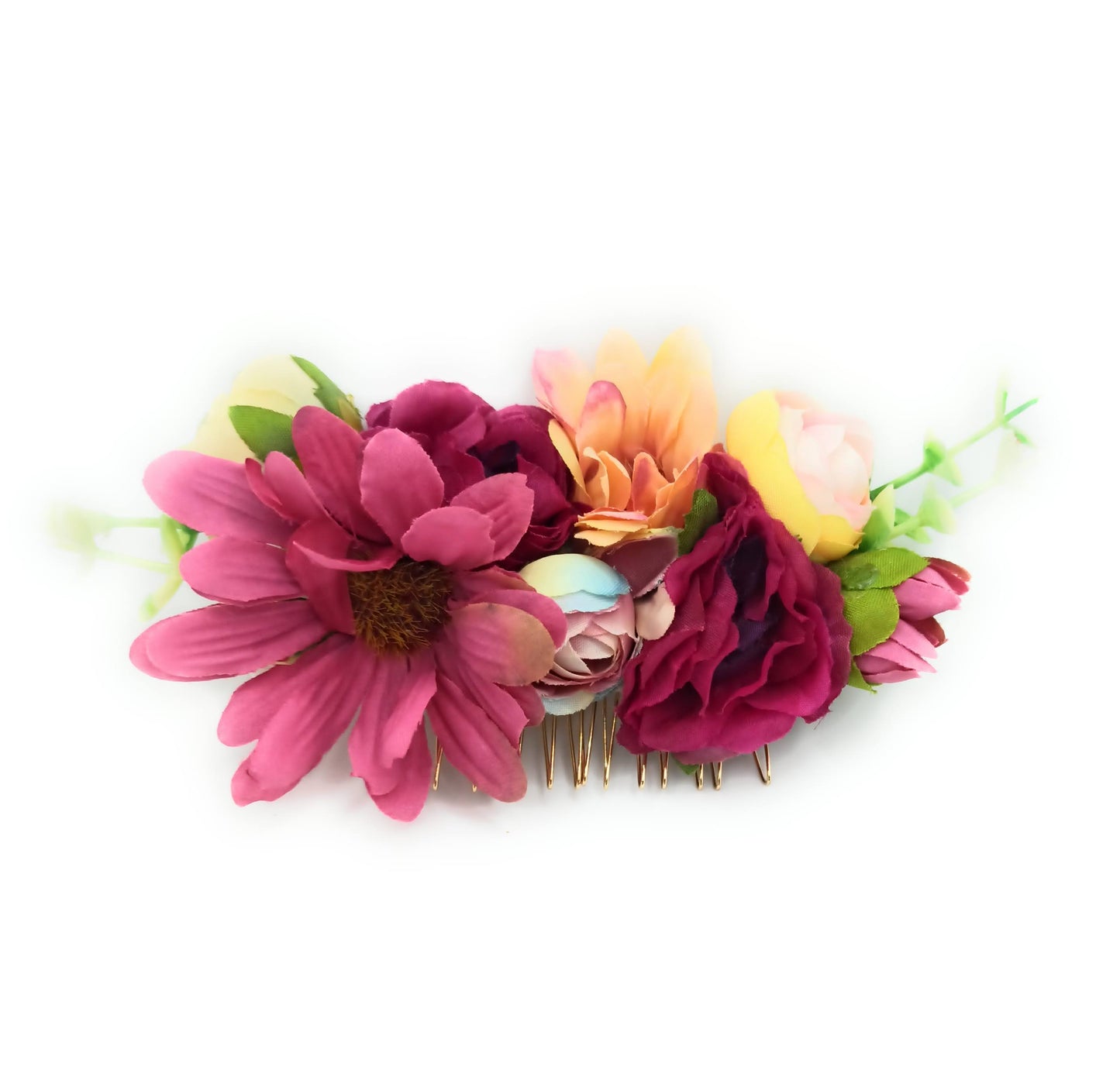 Peineta Floral Flamenca Bodas Fiestas · Multicolor (última unidad!)