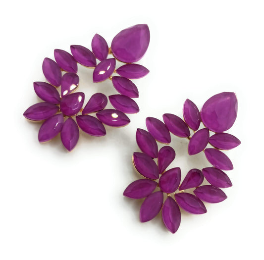 Pendientes Grandes Cristales · Buganvilla (últimas unidades!)