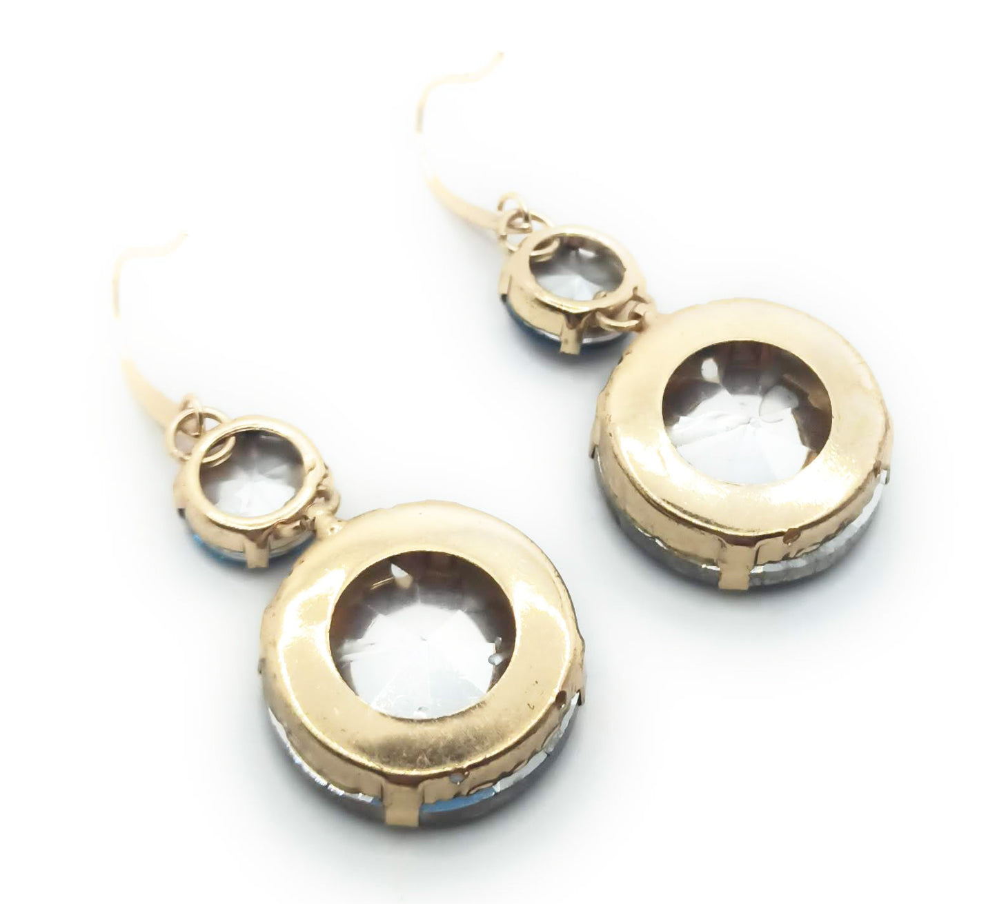 Pendientes Largos de Cristales de Colores XL · Azul