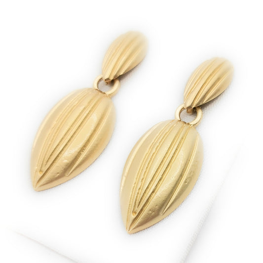 Pendientes dorados largos · Oro Mate