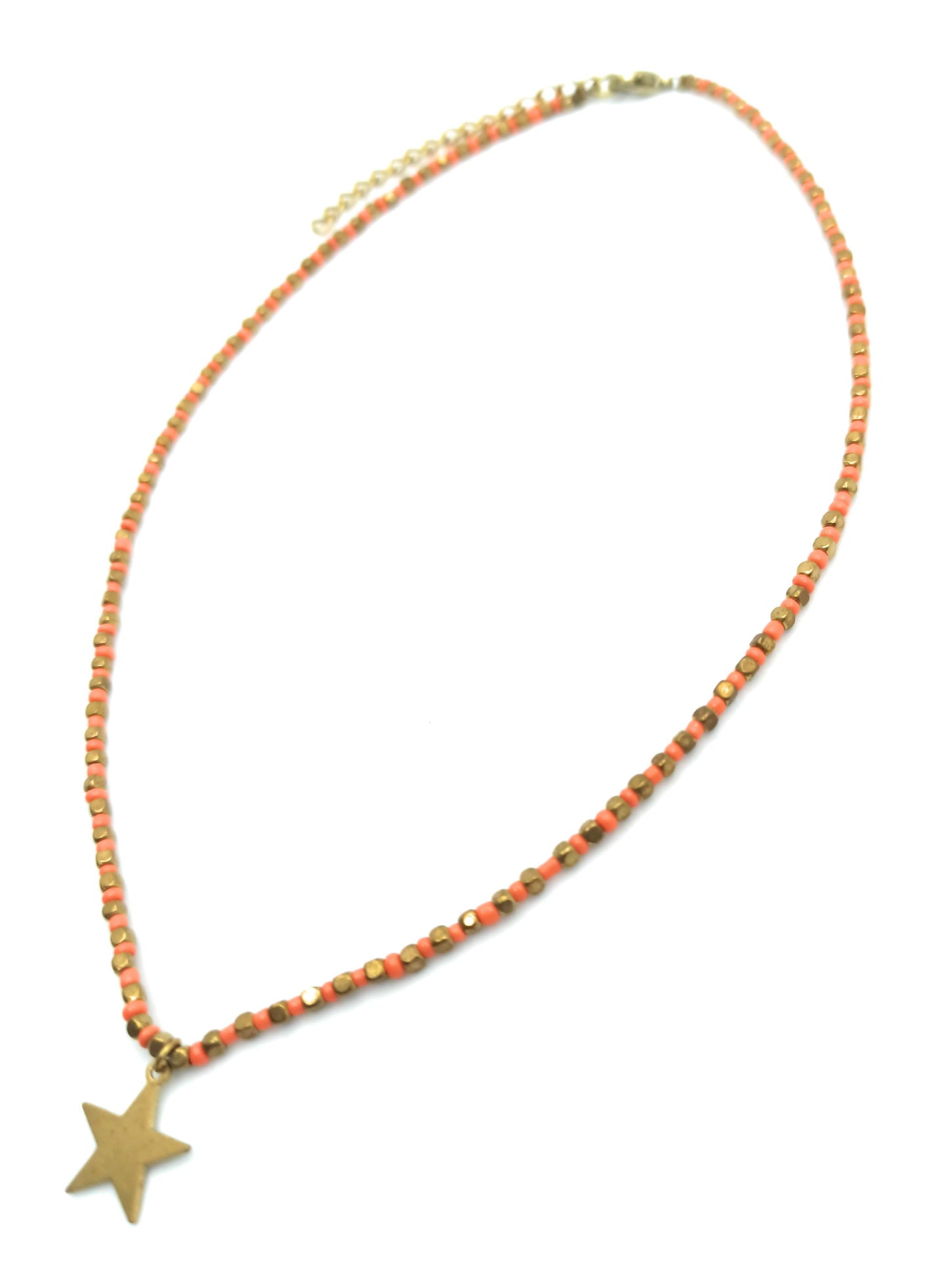 Collar con Cuentas · Naranja Estrella