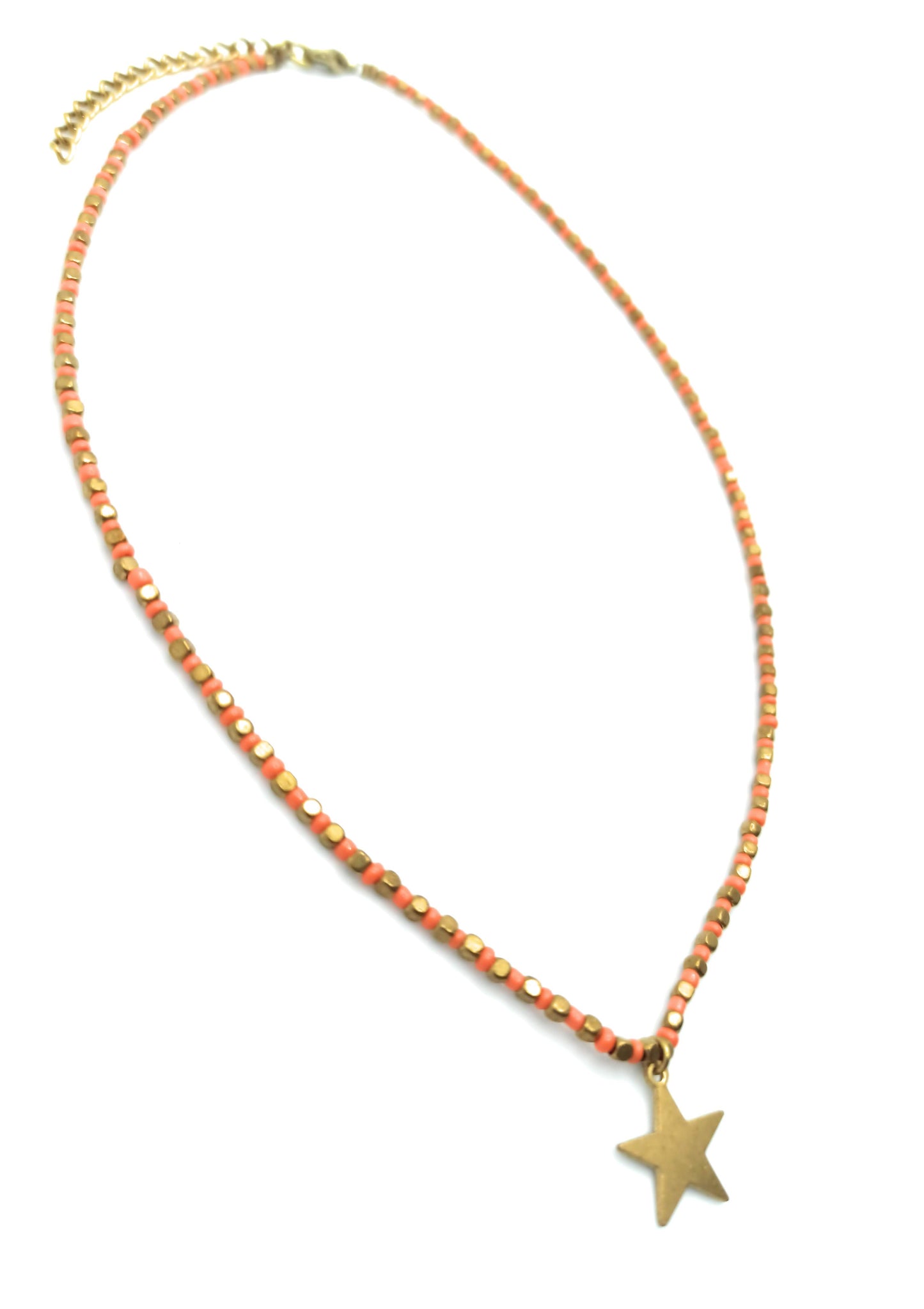 Collar con Cuentas · Naranja Estrella