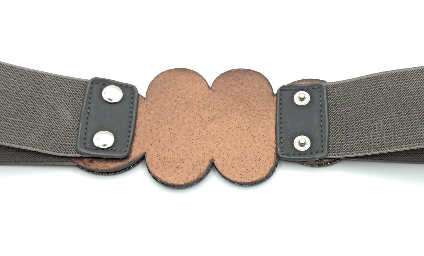 Cinturón Elástico Cordón de Seda · Platino