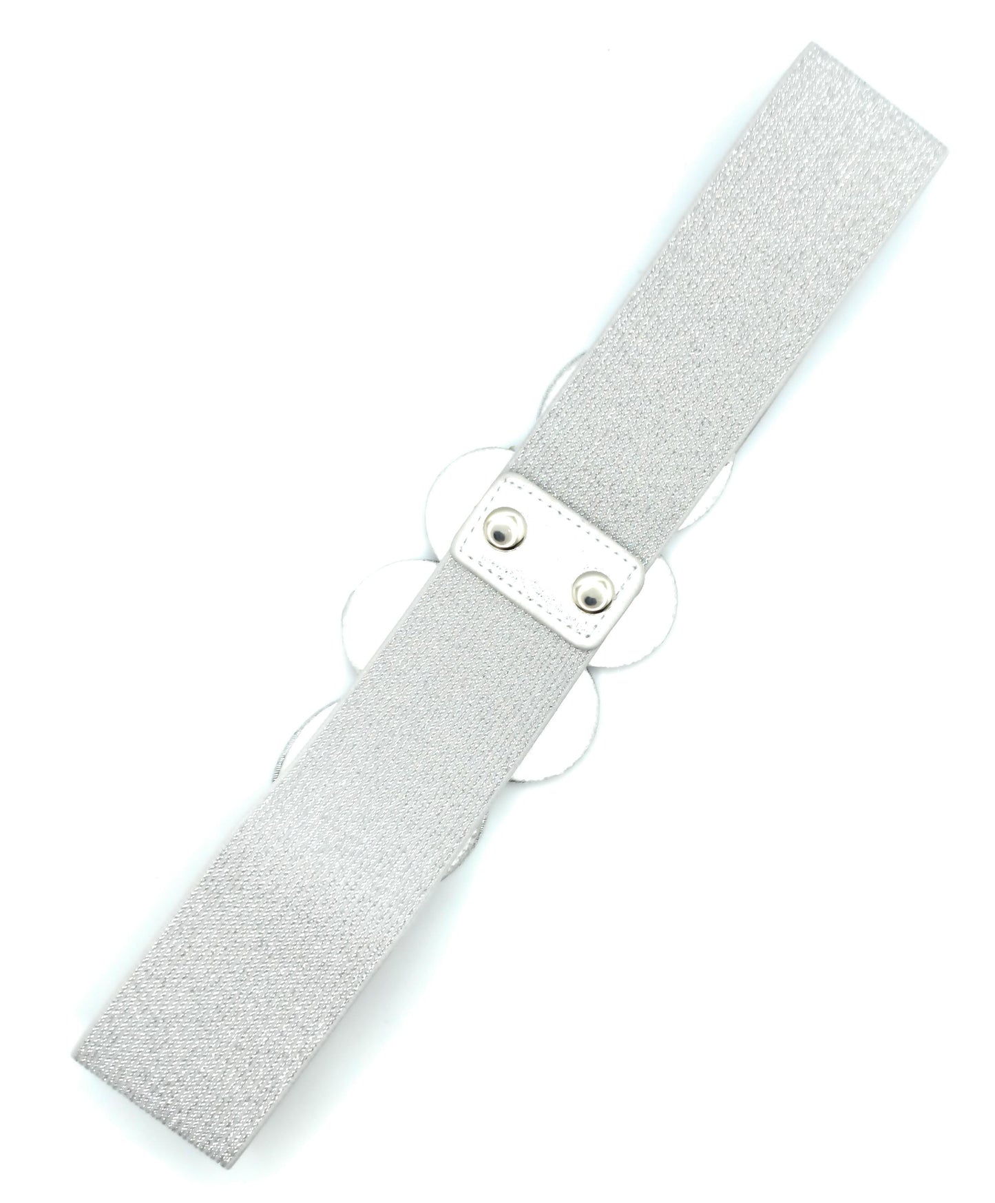 Cinturón Elástico Cordón de Seda · Plata