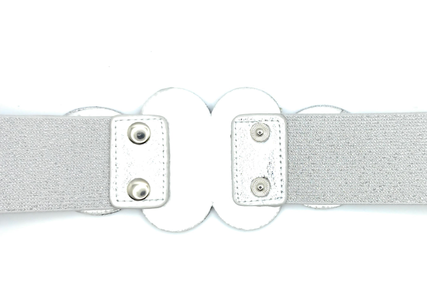 Cinturón Elástico Cordón de Seda · Plata