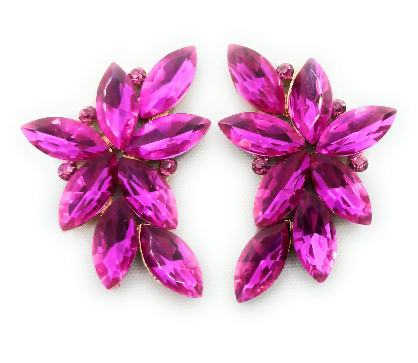 Pendientes Espectaculares Florales · Cristales Buganvilla