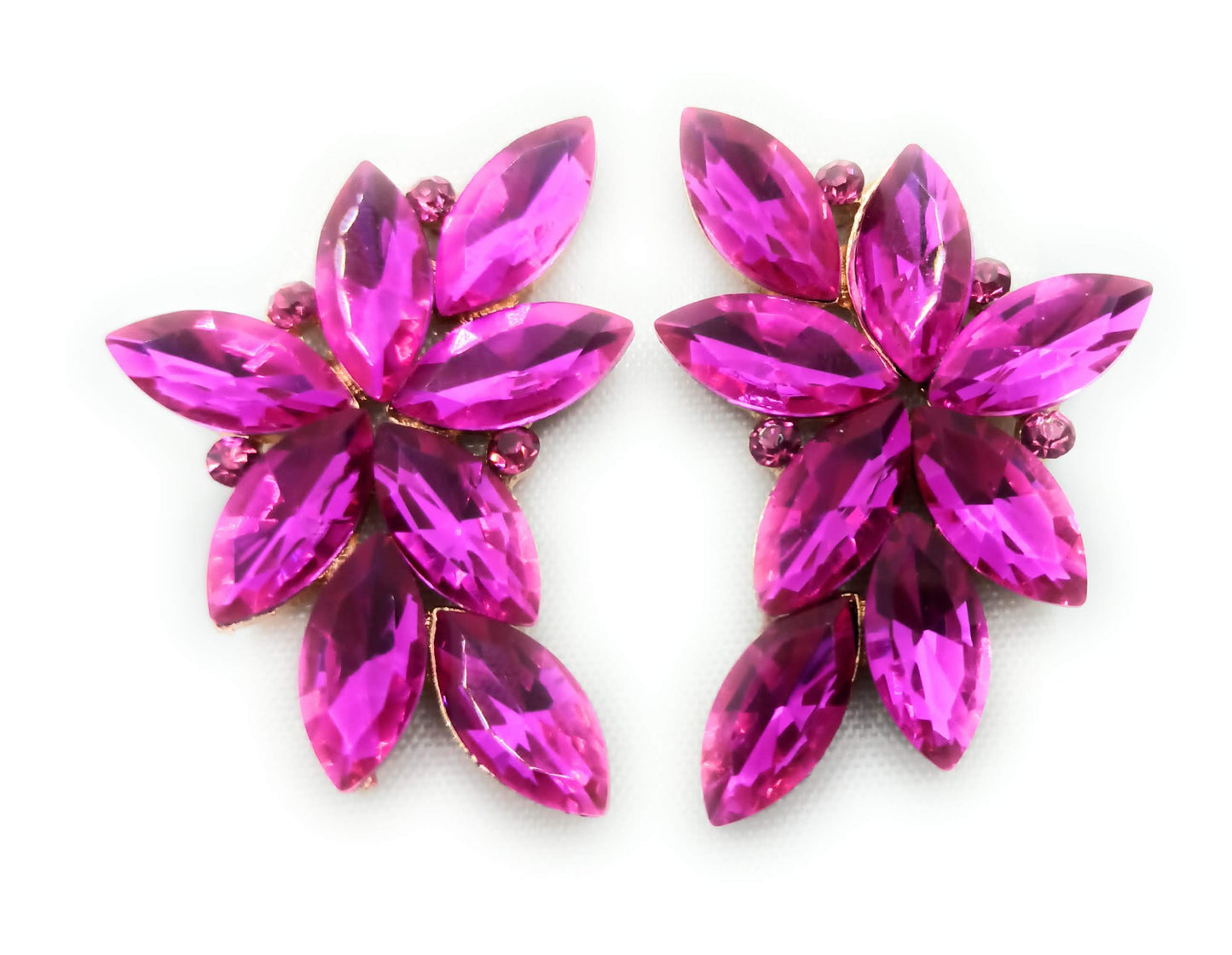 Pendientes Espectaculares Florales · Cristales Buganvilla