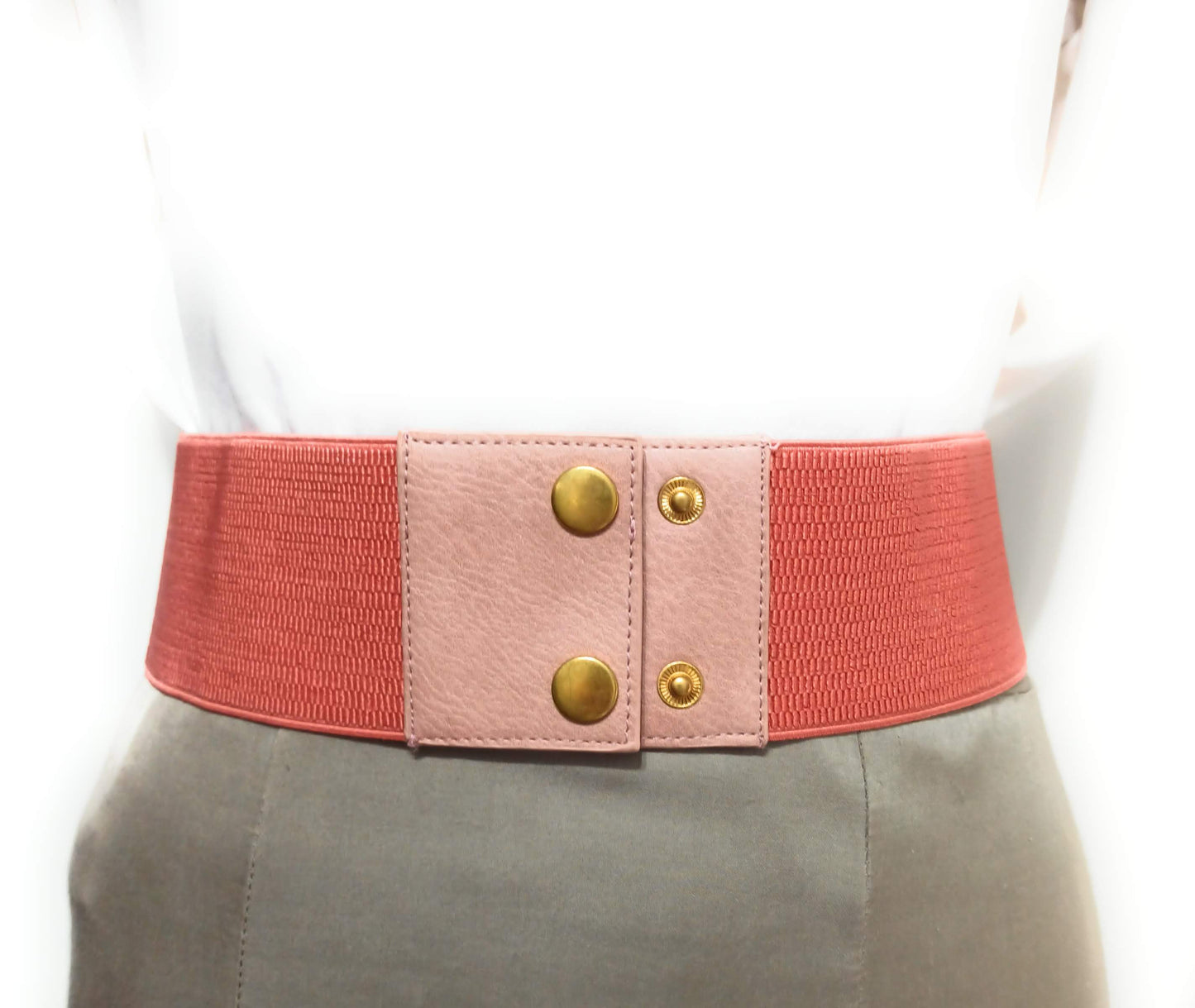 Cinturón Elástico Pompones · Rosa