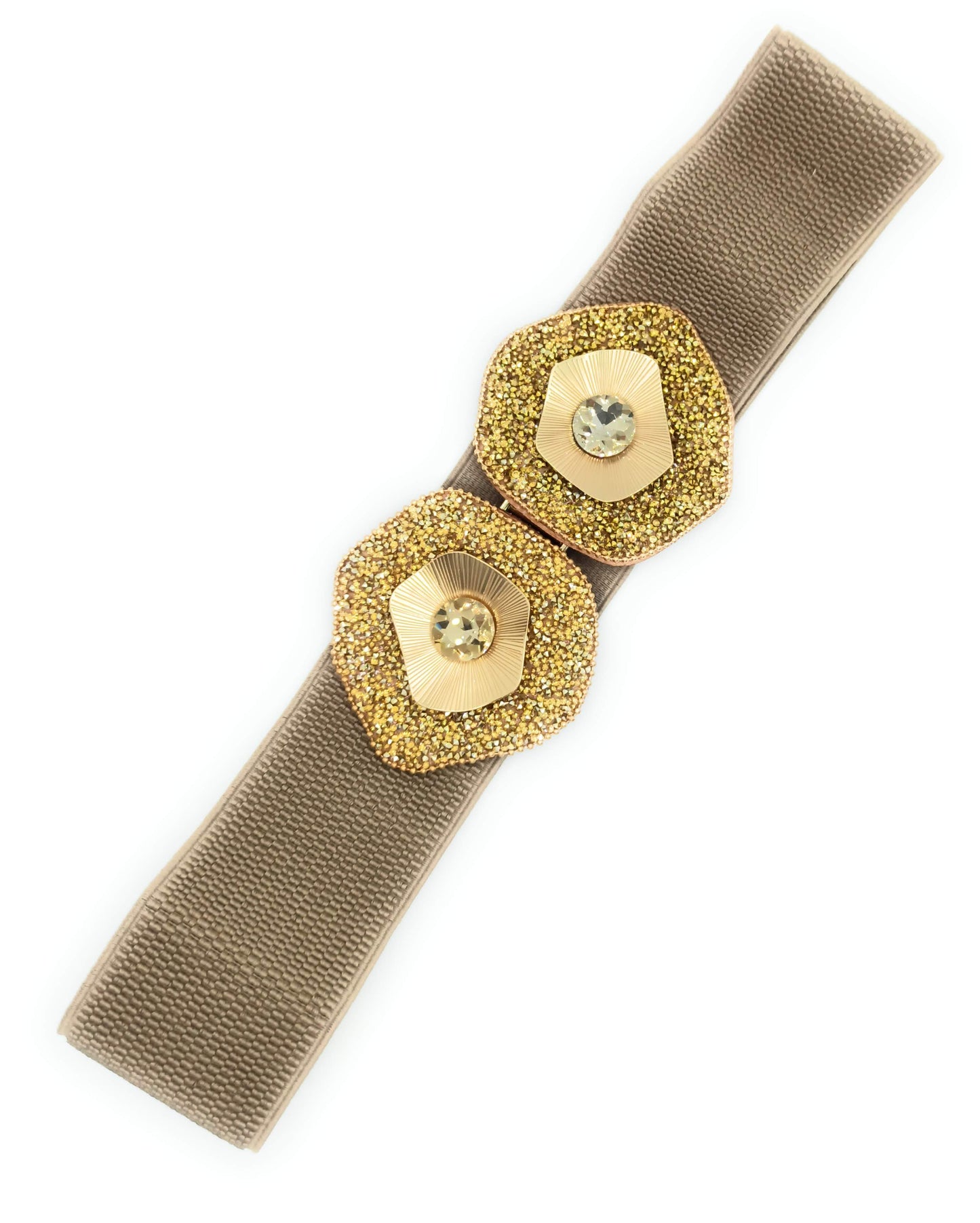 Cinturón Elástico Brillo · Oro