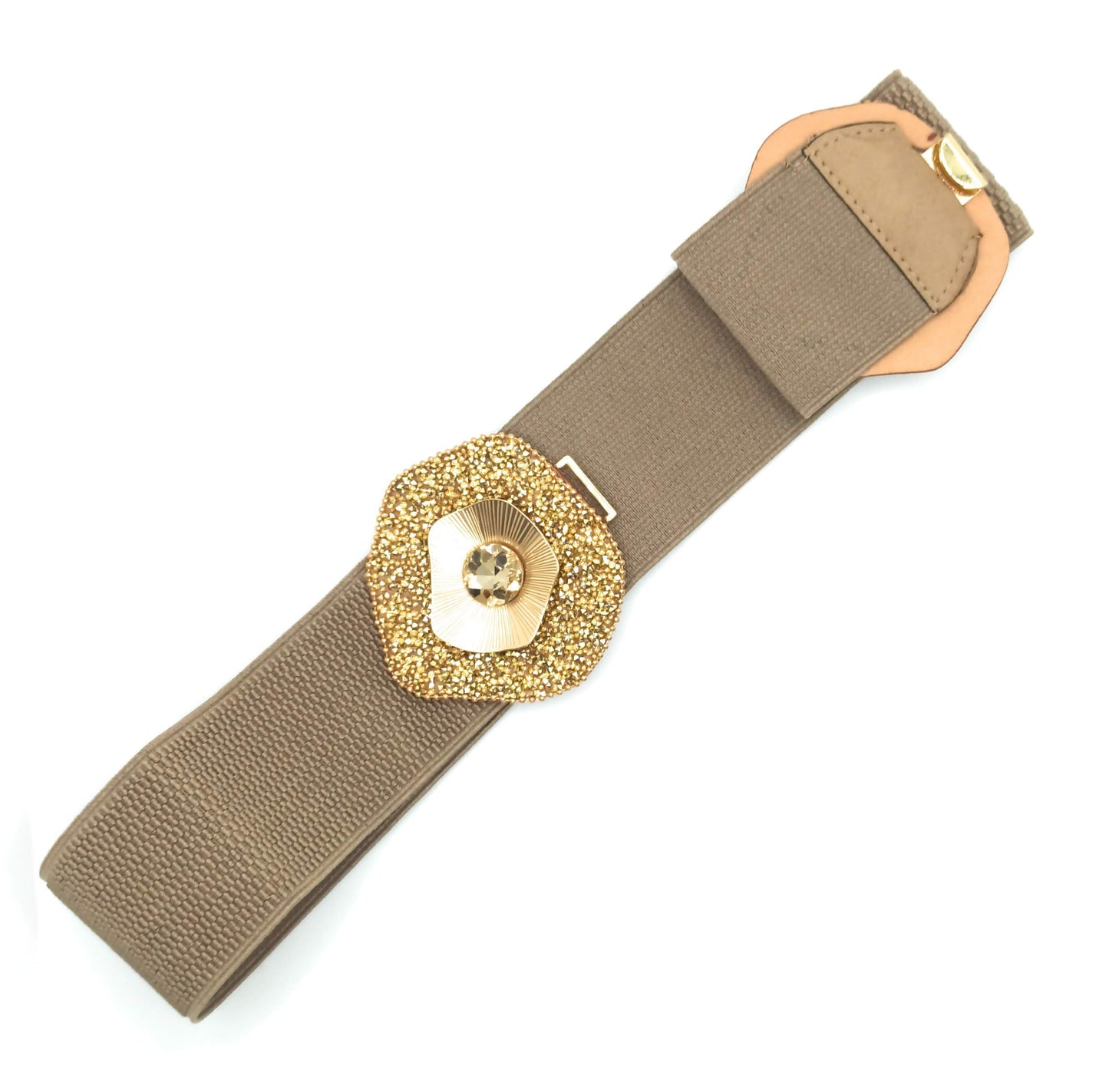 Cinturón Elástico Brillo · Oro