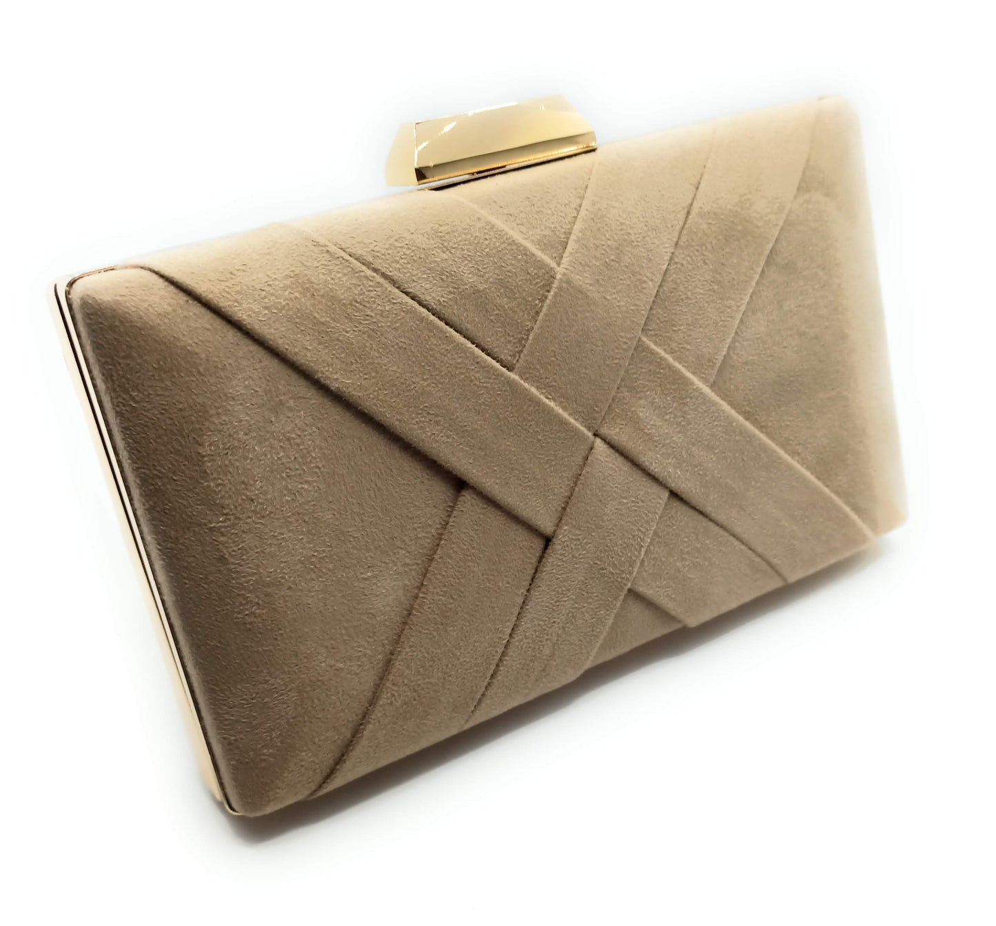 Cartera De Mano Bolso Fiesta · Cruzado Ante Camel (última unidad!)