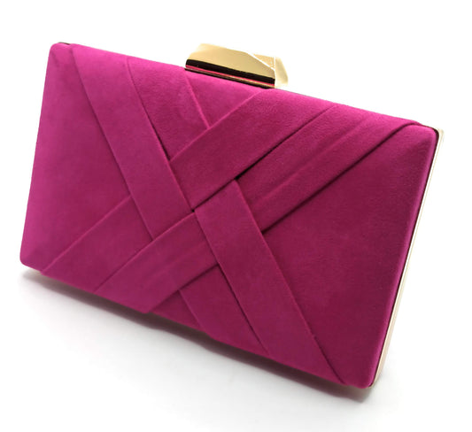 Cartera De Mano Bolso Fiesta · Cruzado Ante Buganvilla