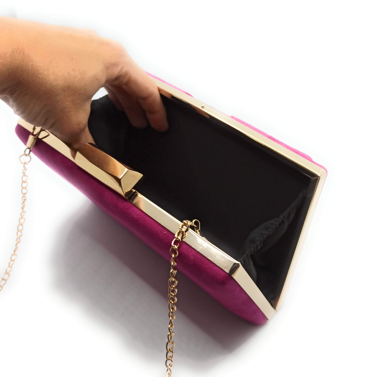 Cartera De Mano Bolso Fiesta · Cruzado Ante Buganvilla