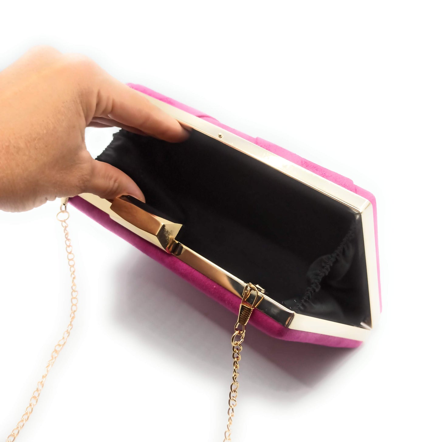 Cartera De Mano Bolso Fiesta · Cruzado Ante Buganvilla