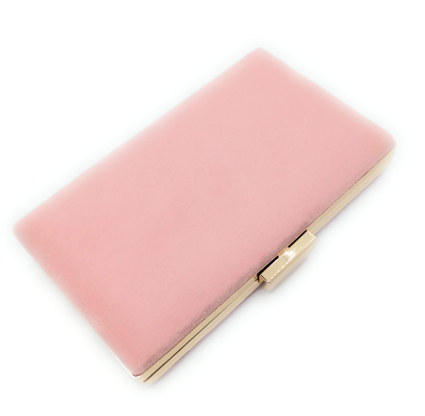 Cartera De Mano Bolso Fiesta Rectangular · Ante Rosa Viejo, Oro