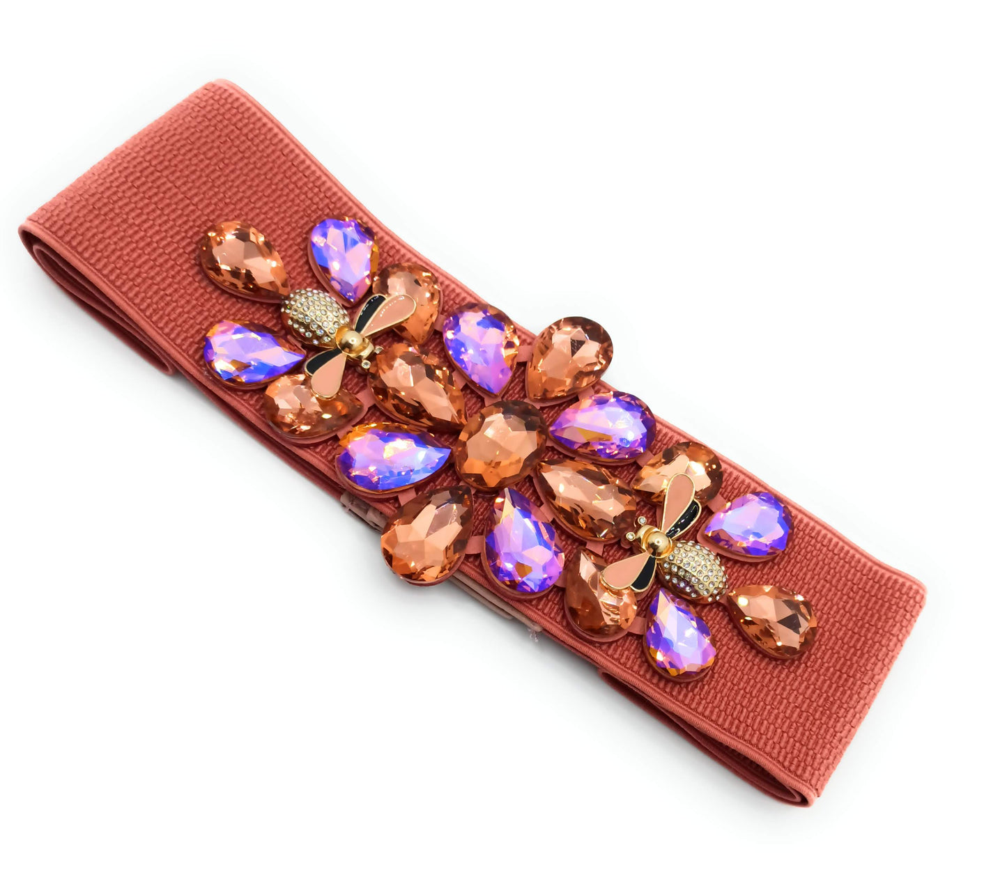 Cinturón Exclusivo Fiesta Cristales · Salmón (última unidad!)