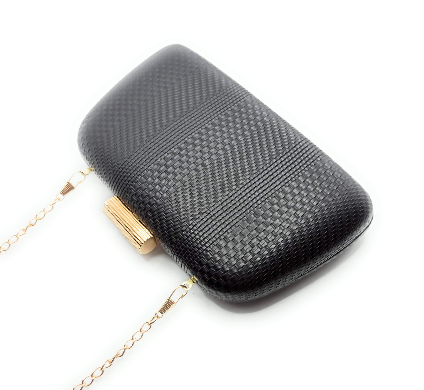 Cartera De Mano Bolso Fiesta · Trenzado Negro