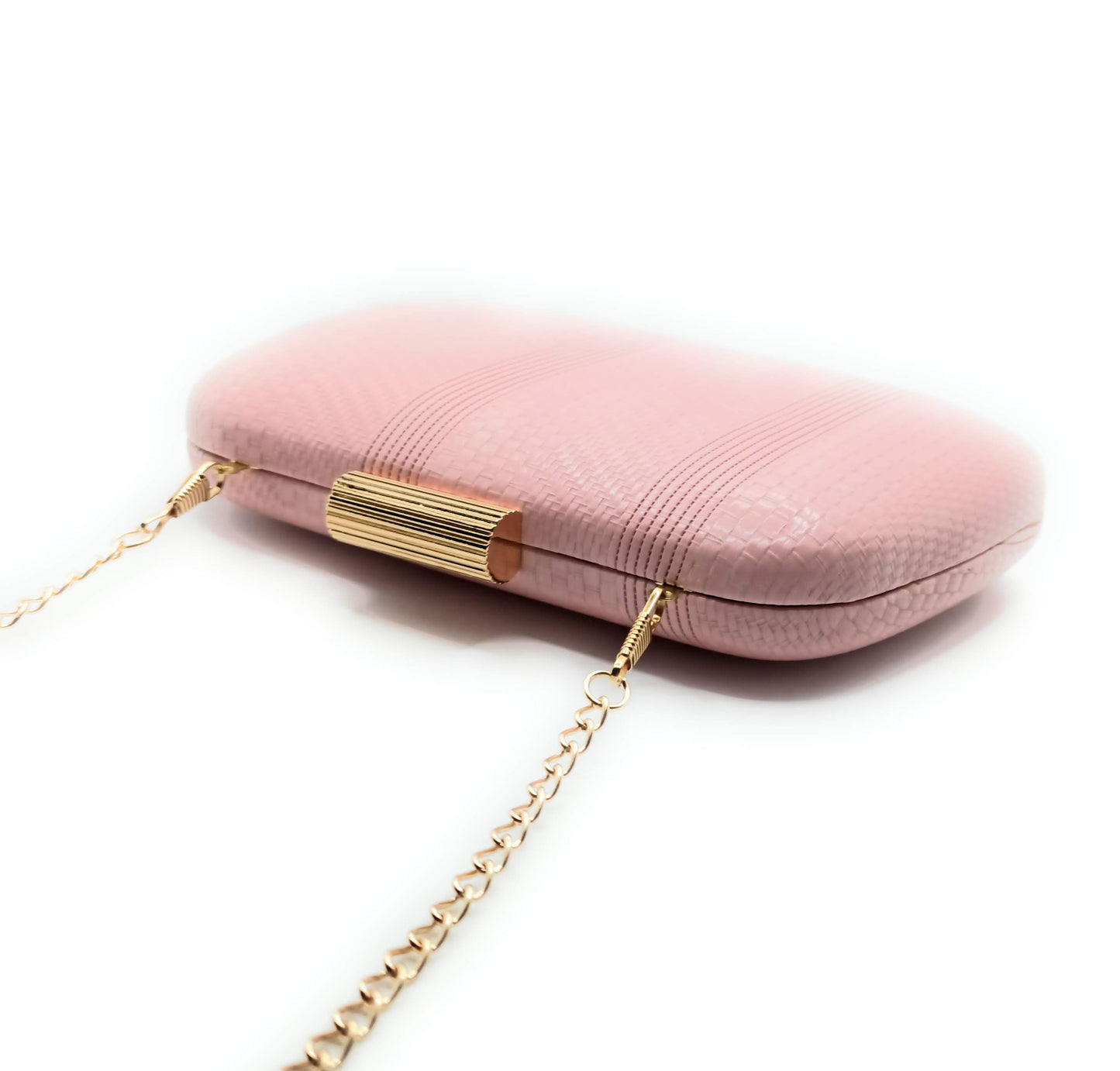 Cartera De Mano Bolso Fiesta · Trenzado Rosa Claro