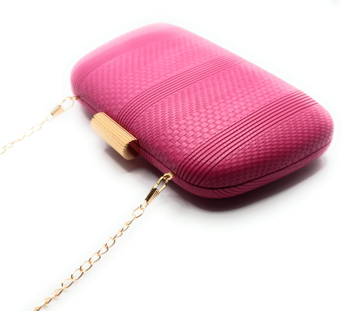 Cartera De Mano Bolso Fiesta · Trenzado Fucsia