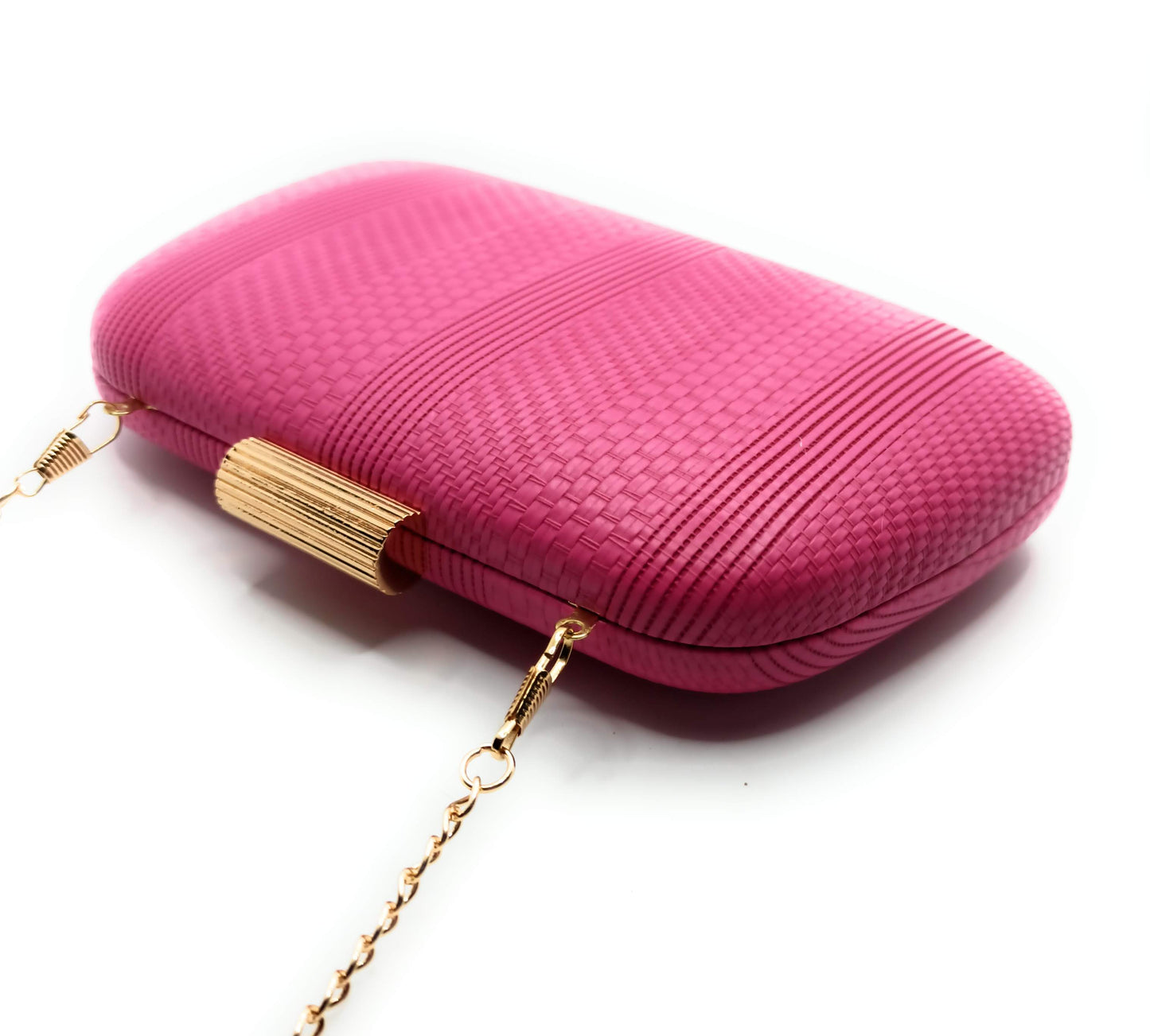 Cartera De Mano Bolso Fiesta · Trenzado Fucsia