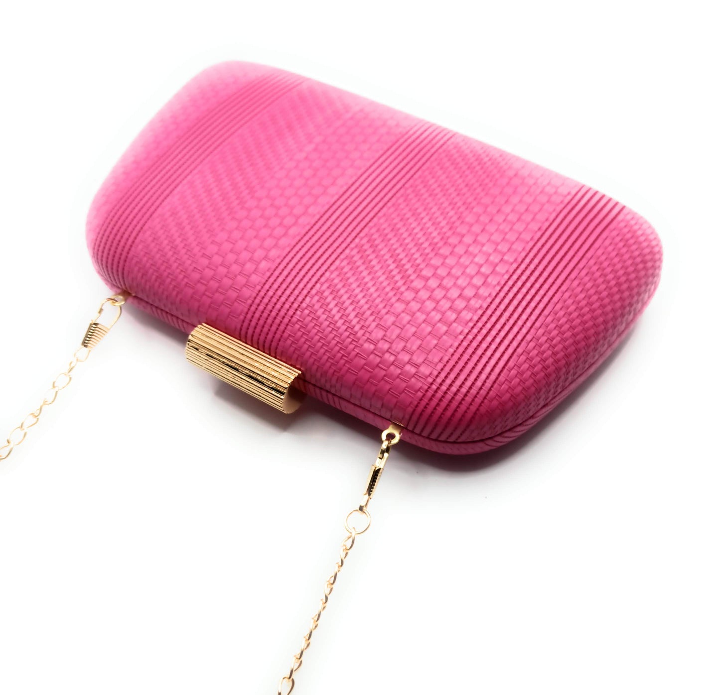 Cartera De Mano Bolso Fiesta · Trenzado Fucsia