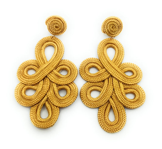 Pendientes Largos de Fiesta y Flamenca – Ligereza y Estilo Andaluz · Mostaza